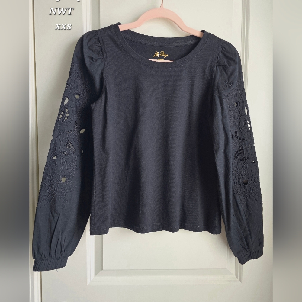 Lilly Pulitzer Black Long Sleeve Top